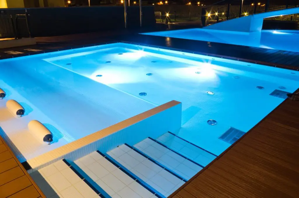 Small pools only require a single light, while larger pools require more than one.