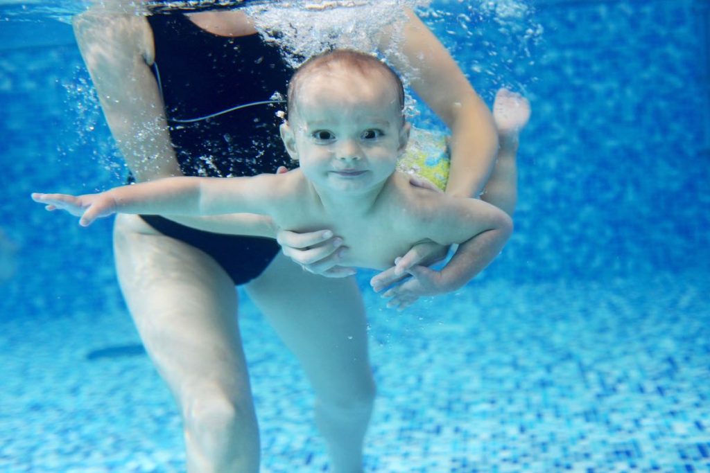 baby swim lessons can save the life of your child if they fall in when you're not around