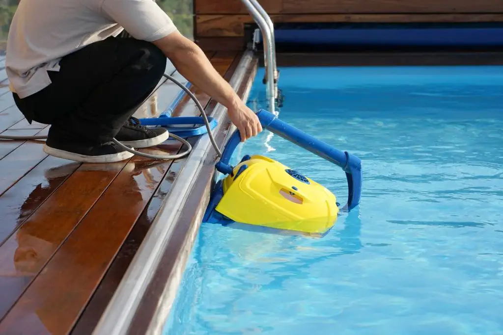 pool robots are a good way to clean a pool with less manual labor