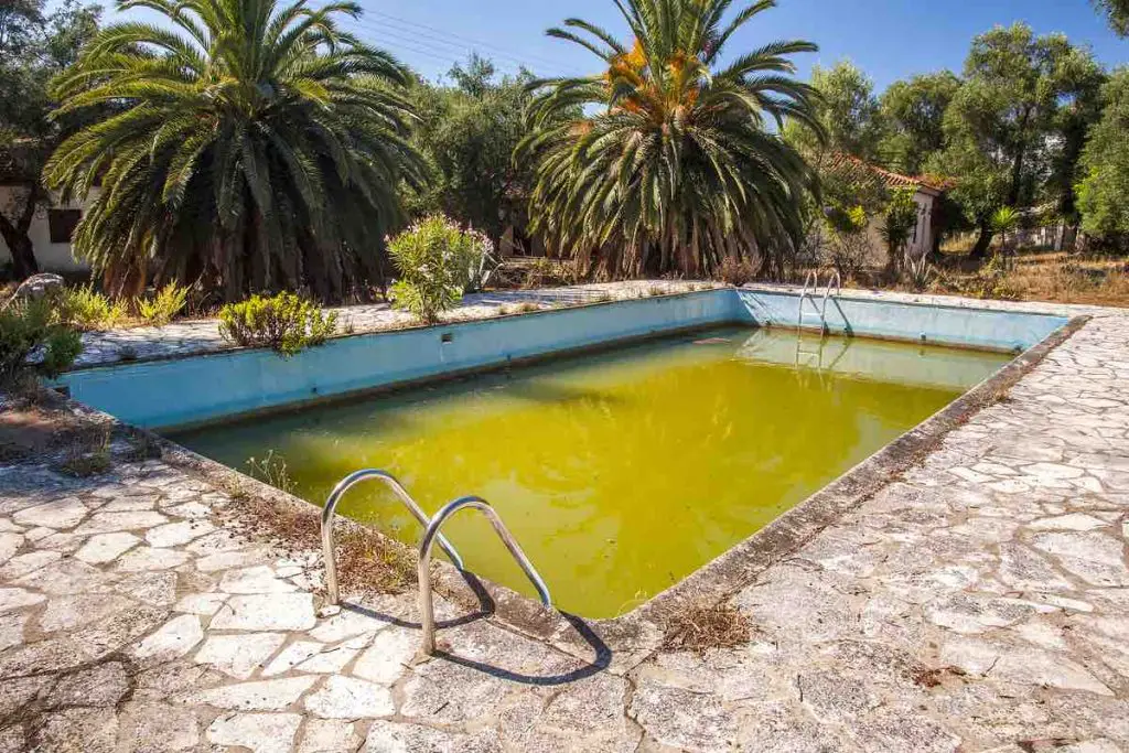 pools can turn yellow for several reasons