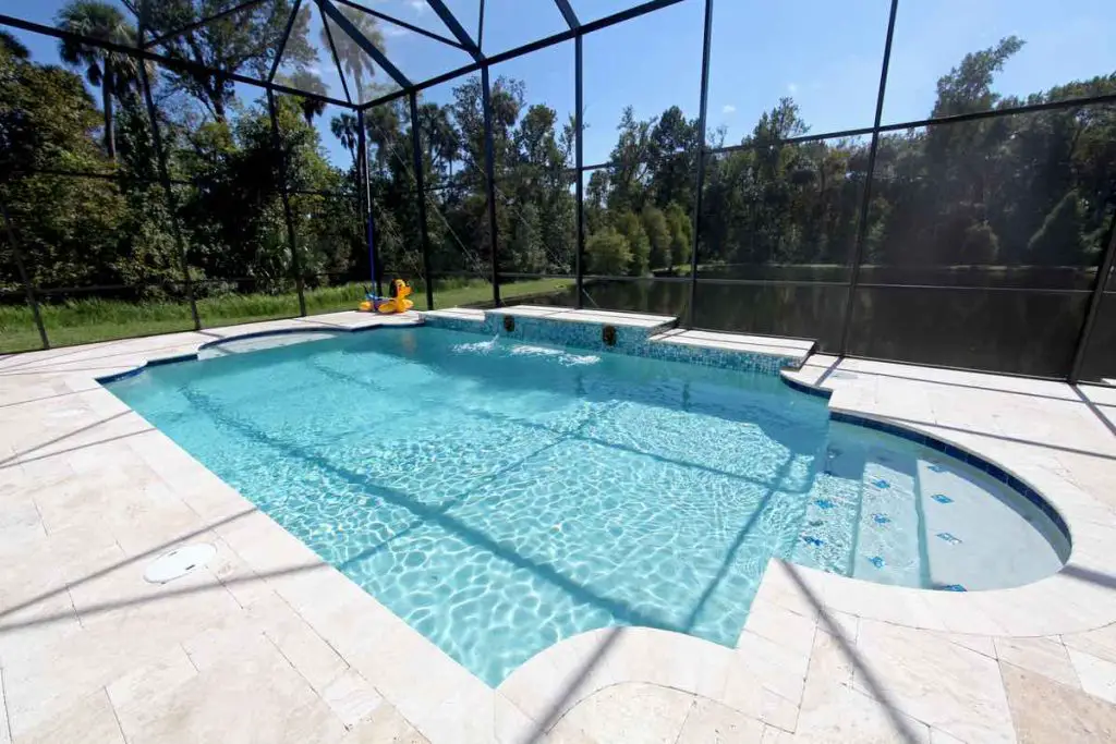 A new Swimming Pool with Lake View in Florida